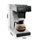 Machine à café filtre - 1,7 litre - 2 kW - avec 2 plaques chauffantes - incl. carafe en verre.