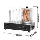 Vapeur à hot-dogs / Réchauffeur de saucisses - 1,1 kW - avec 4 piques chauffants pour petits pains.