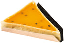 PAQUET DE 200 FONDS À PART DE GÂTEAU EN CARTON MÉTALLISÉ DESSUS OR DESSOUS NOIR À BORDS PLIABLES TRIANGULAIRES 110X90X18 MM.