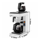 Machine à café filtre - 1,8 litres - 2,39 kW - avec 2 plaques chauffantes et thermocinétique - incl. 2 carafes en verre.