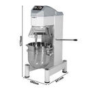 Mélangeur planétaire - 30 litres - 1,1 kW - avec 3 fouets.