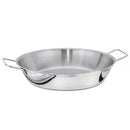 Poêle à paella en acier inoxydable - Ø 320 mm - Hauteur : 65 mm.