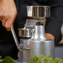Machine à hamburger manuelle - Ø 130 mm - Argent.