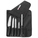Set de couteaux dans un sac à roulettes - avec 6 compartiments.