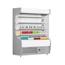 Étagère réfrigérée murale - 1070 mm - avec éclairage LED et 4 étagères - Panneau avant blanc.