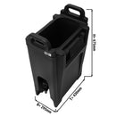 Récipient isotherme pour boissons avec robinet - 20 litres / noir.