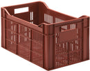 BAC GERBABLE PEHD COULEUR BRIQUE 500X300 HAUTEUR 26.5 CM - 30 L.
