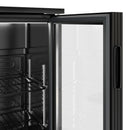 Réfrigérateur bar - 900mm - 220 litres - avec 2 portes battantes en verre - Extérieur & Intérieur Noir.