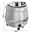 Chauffe-soupe - 9 litres - Inox.