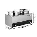 Bain-marie avec Pots - 7 litres.