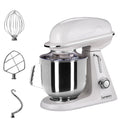 Mélangeur planétaire - 7 litres - 350 watts - avec 3 accessoires de mélange - Blanc laiteux.