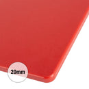 Planche à découper - 325x530mm - Epaisseur 20mm - Rouge.
