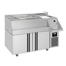 Table réfrigérée pour bar & boissons - 1200x600mm - 150 litres - avec 2 portes & étagères.