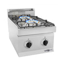 Cuisinière à gaz - 10 kW - 2 brûleurs.