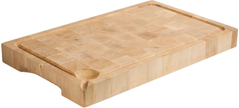 PLANCHE À DÉCOUPER EN CHARME FAÇON BILLOT DE BOUCHERIE 52 X 32.5 X 5 CM.