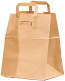 CARTON DE 250 SACS CABAS EN PAPIER KRAFT BRUN, "TRAITEUR" 260 X 325 MM AVEC SOUFFLETS DE 200 MM.