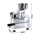 Machine à hamburger manuelle - Ø 130 mm - Argent.