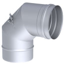 Coude avec trappe de nettoyage à segment 90° émaillé inox / Ø 200 mm
