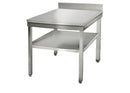 Table de travail en inox ECO - 700x700mm - avec fond de base & rebord.
