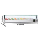 Vitrine réfrigérée PREMIUM avec lumière LED - 2000x395mm - 9x GN 1/3.