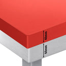 Table de travail en inox PREMIUM - 1000x800mm - avec fond de base sans rebord y compris plaque de découpe