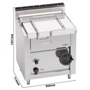Poêle à frire électrique basculante - 60 litres - 9 kW.