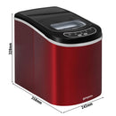 Machine à glaçons - Cylindre creux - 12 kg/24 h - Rouge.