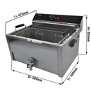 Friteuse électrique à poisson - 20,4 litres - 5 kW - avec robinet de vidange.