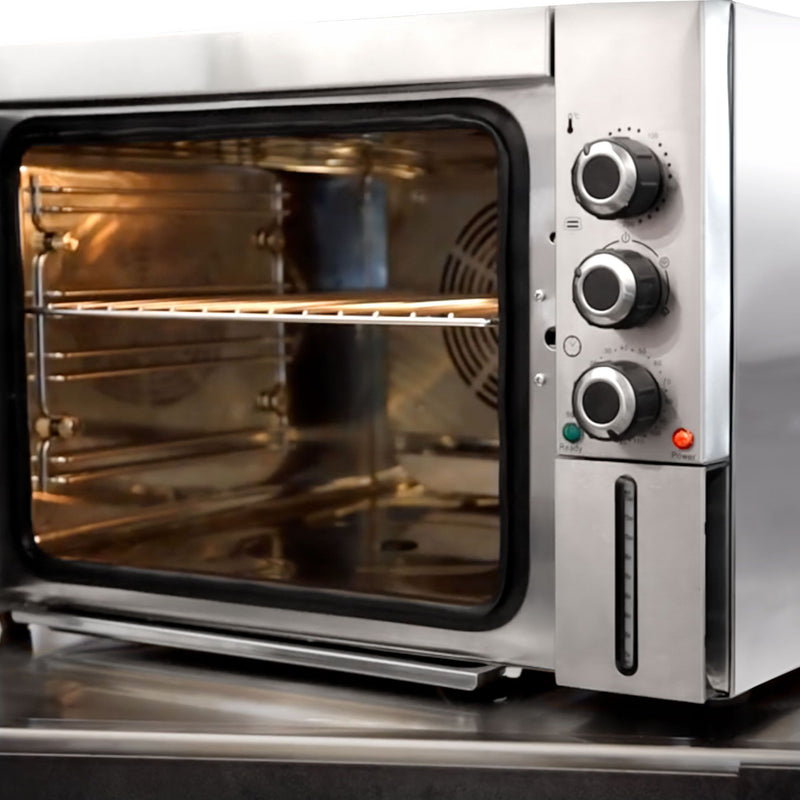Four à air chaud KOMPAKT - avec fonction vapeur - 30 litres - inox - incl. 1 grill & 1 plaque 353x327mm.