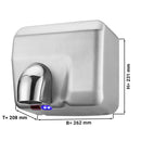 Sèche-mains avec capteur - inox mat