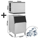 Machine à glaçons - Cubes - 212 kg /24 h - avec réservoir de stockage de glace