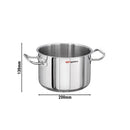 Marmite à viande - Ø 200 mm - Hauteur : 130 mm - Acier inoxydable - Convient pour induction