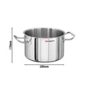 Marmite à viande - Ø 280 mm - Hauteur : 170 mm - Acier inoxydable - Convient pour induction.