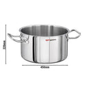 Marmite à viande - Ø 450 mm - Hauteur : 220 mm - Acier inoxydable - Convient pour induction.