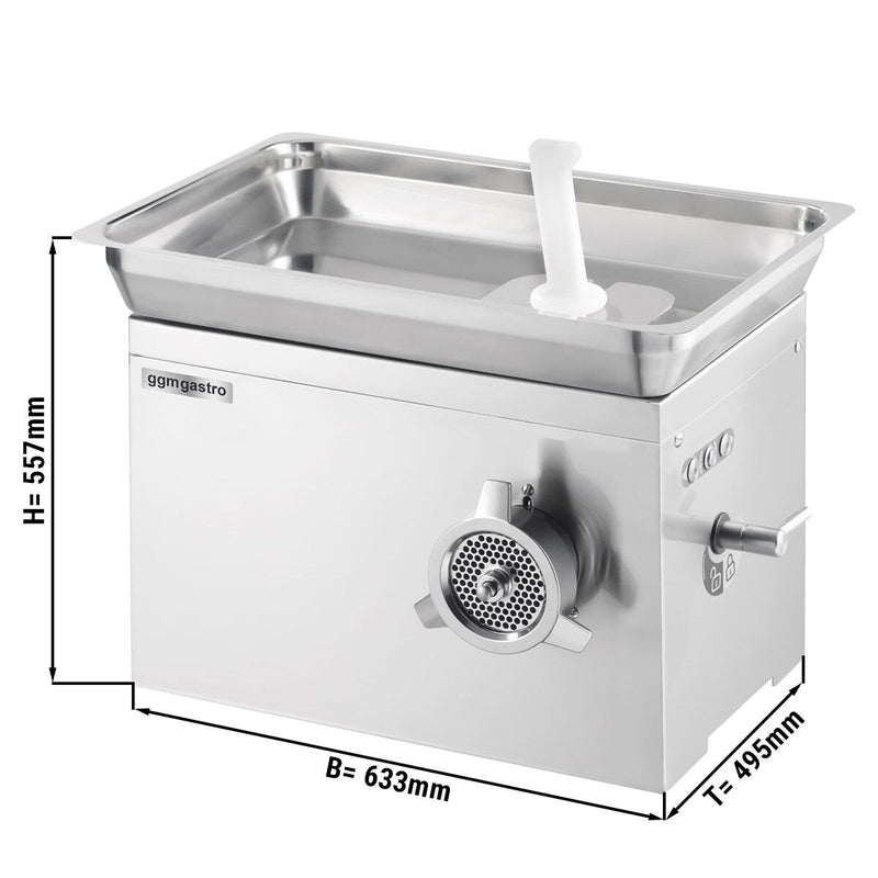 Hachoir électrique 32 - 650kg/h - 1,8 kW.