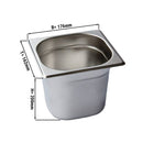 Bac GN 1/6- profondeur 200 mm  SKU: GBY16200