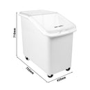 Chariot à farine / chariot à ingrédients - 102 litres - en polypropylène