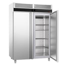 Réfrigérateur en acier inoxydable PREMIUM - GN 2/1 - 1400 litres - avec 2 portes.