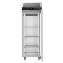 Réfrigérateur en acier inoxydable PREMIUM - 700 Litres - avec 1 porte vitrée
