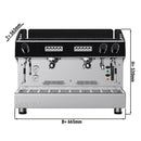 Machine à café à porte-filtre - 2 groupes - Système de pré-filtration inclus - Acier inoxydable.