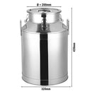 Pot à lait avec couvercle - inox - 25L.