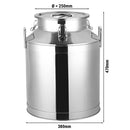 Pot à lait avec couvercle - inox - 40L.