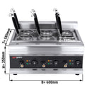 Cuiseur de pâtes - 3 kW - 6 Tamis.