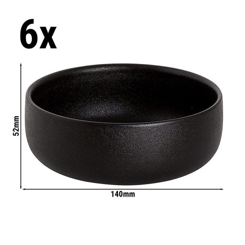 (6 pièces) UNIVERSE - Bol Maastricht - 650ml - Ø 140mm - Noir