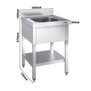 Evier PREMIUM - 600x700mm - avec