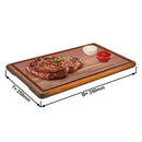 (6 pièces) Plaque à steak - bois d'iroko - 350x250mm