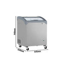 Congélateur bahut - 645x650mm - 117 litres - Avec couvercle coulissant en verre