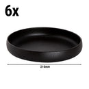 (6 pièces) UNIVERSE - Assiette creuse Maastricht - Ø 210mm - Noir