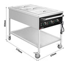 Bain-marie thermique - 3x GN 1/1 - Température de la cuve réglable séparément