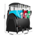 Machine à slush - 3x 12 litres - Noir.